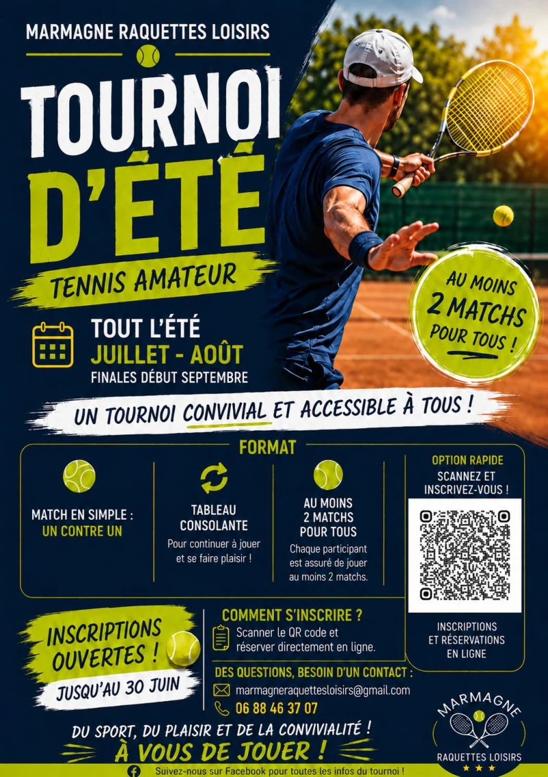 Tournoi d’Été Marmagne Raquettes