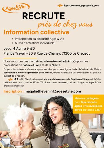 Recrutement &agrave; Ages & vie