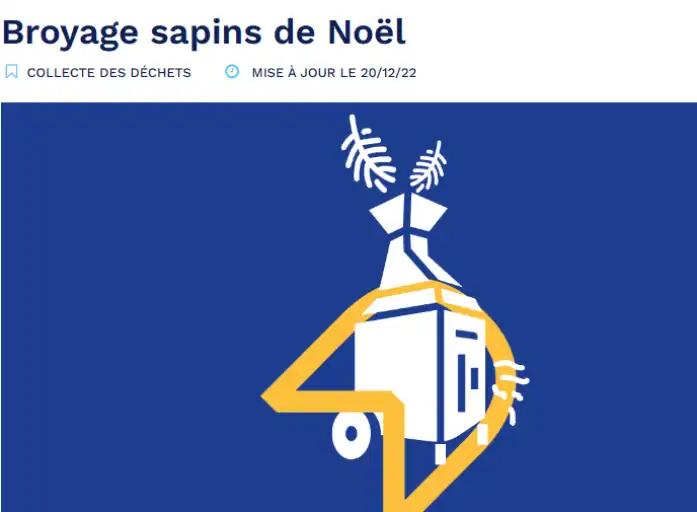 Collecte des sapins de No&euml;l &agrave; l'aire de covoiturage rue de la gare du 1er au 15 janvier