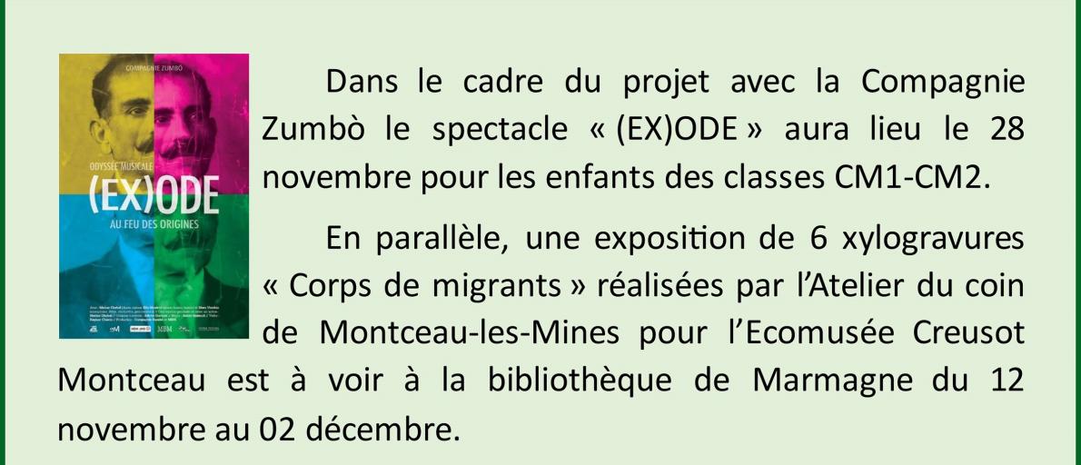 L'exposition " Corps de migrants " est en place &agrave; la biblioth&egrave;que.