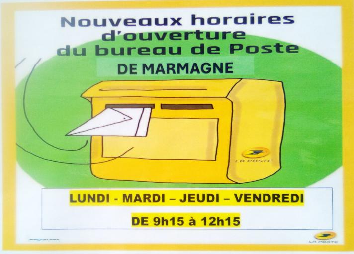 De nouveaux horaires &agrave; l'agence postale