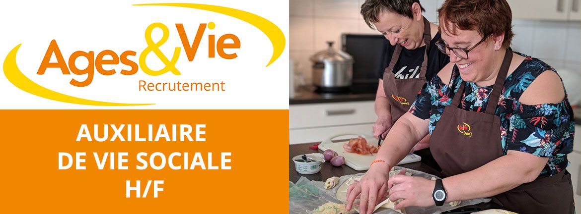 Ages & Vie recrute :  auxiliaire de vie sociale H/F &agrave; Marmagne
