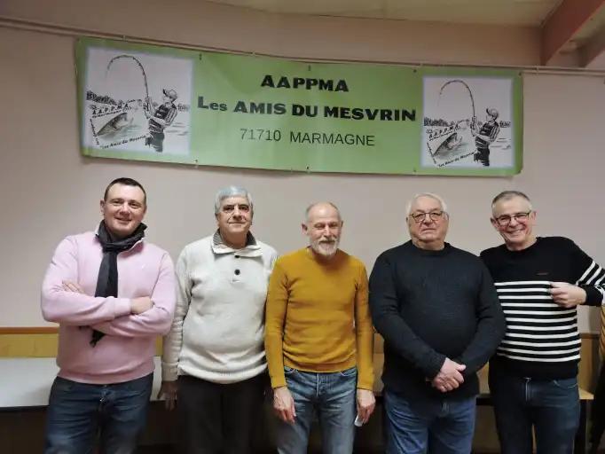 Un bureau remani&eacute; lors de l'assembl&eacute;e g&eacute;n&eacute;rale de l'AAPPMA les amis du Mesvrin