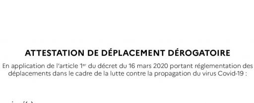 Des attestations de d&eacute;placement mises &agrave; disposition devant la mairie